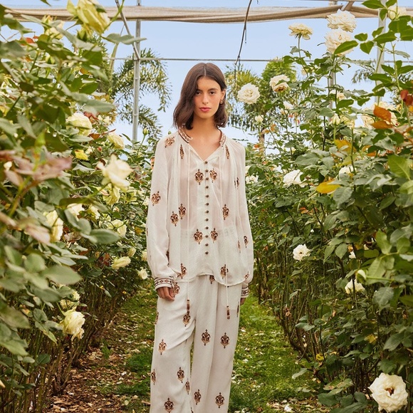 Off-White Anchor Tapestry Embroidered Pants